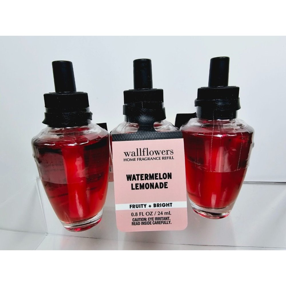 3 WATERMELON LEMONADE Bath & Body Works Wallflower Plug In Bulb Refill